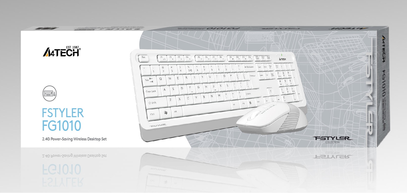 A4 Tech Fg1010 2.4G Beyaz Q Fn-Mm Klv+Optik Mouse Set A4 Tech Fg1010 2.4G Beyaz Q Fn-Mm Klv+Optik Mouse Set