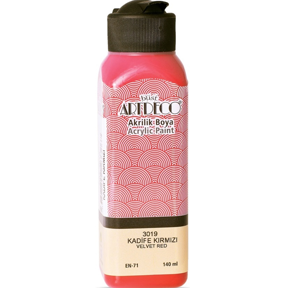 Artdeco Akrilik Boya 140 ML Kadife Kırmızı 070R-3019 Artdeco Akrilik Boya 140 ML Kadife Kırmızı 070R-3019