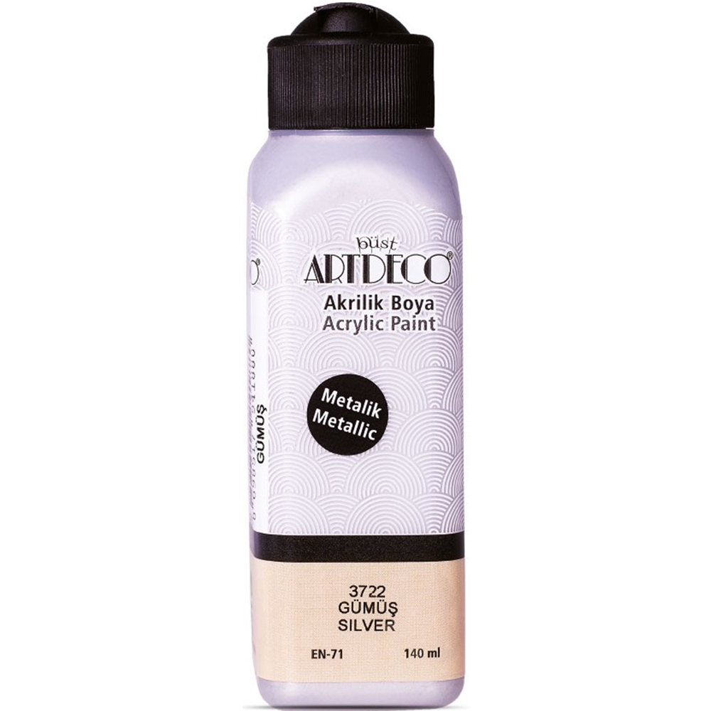 Artdeco Akrilik Boya 140 ML Metalik Gümüş 071R-3722 Artdeco Akrilik Boya 140 ML Metalik Gümüş 071R-3722