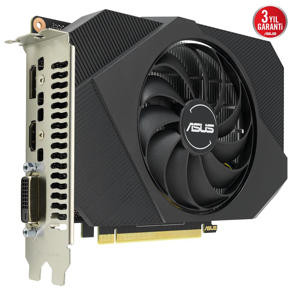Asus Geforce GTX1630 Ph-Gtx1630-4G 4Gb Gddr6 64Bit 1815Mhz Oc Dvı Hdmı Dp Ekran Kartı Asus Geforce GTX1630 Ph-Gtx1630-4G 4Gb Gddr6 64Bit 1815Mhz Oc Dvı Hdmı Dp Ekran Kartı
