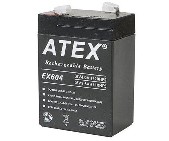 Atex LT-44 4V 4.4AH Fener Aküsü Atex LT-44 4V 4.4AH Fener Aküsü