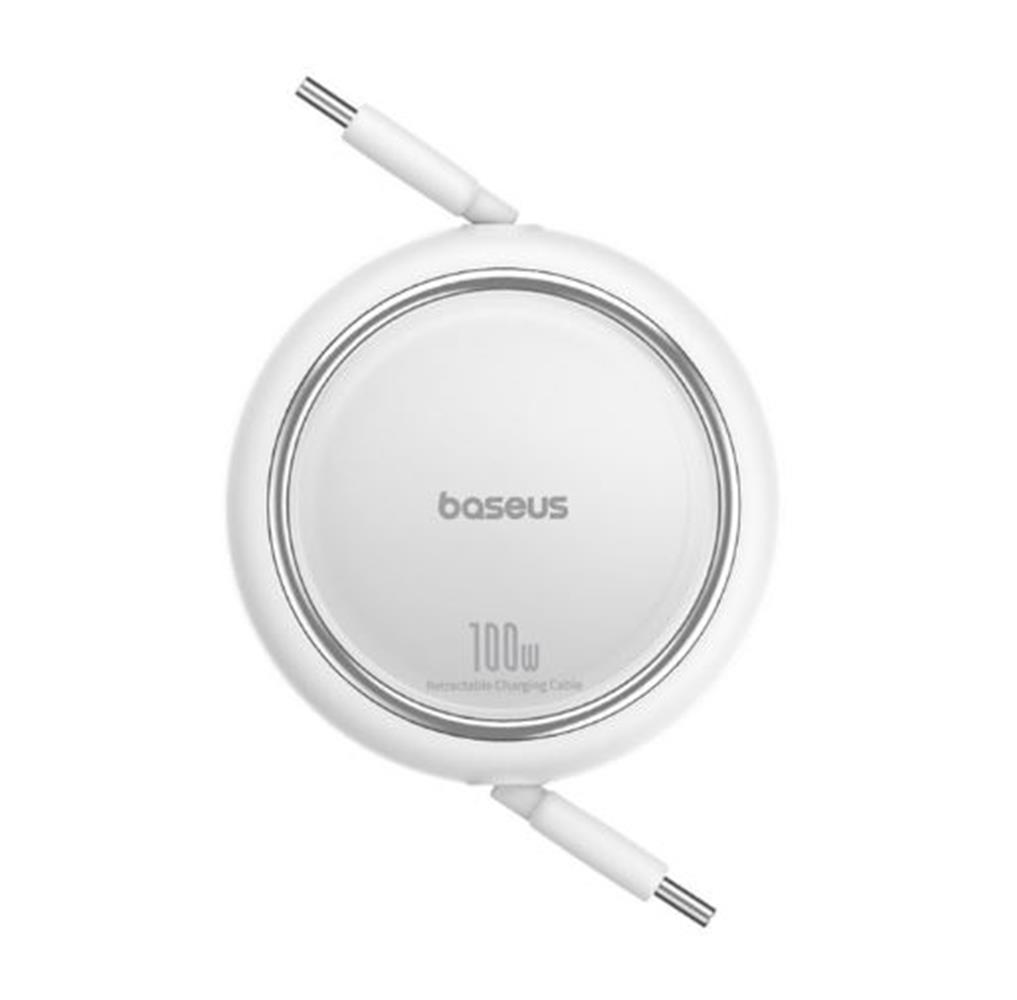 Baseus Free2 Draw Mini Beyaz P10364500211-00 1Mt 100W Pd Makaralı Type-C to Type-C Baseus Free2 Draw Mini Beyaz P10364500211-00 1Mt 100W Pd Makaralı Type-C to Type-C