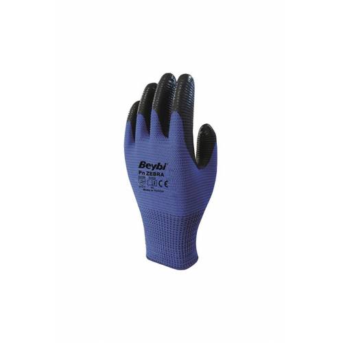 Beybi Nitril Poly PNzebra 9 Beden Mavi Siyah Eldiven 12li Paket EN388 (3131X) Beybi Nitril Poly PNzebra 9 Beden Mavi Siyah Eldiven 12li Paket EN388 (3131X)