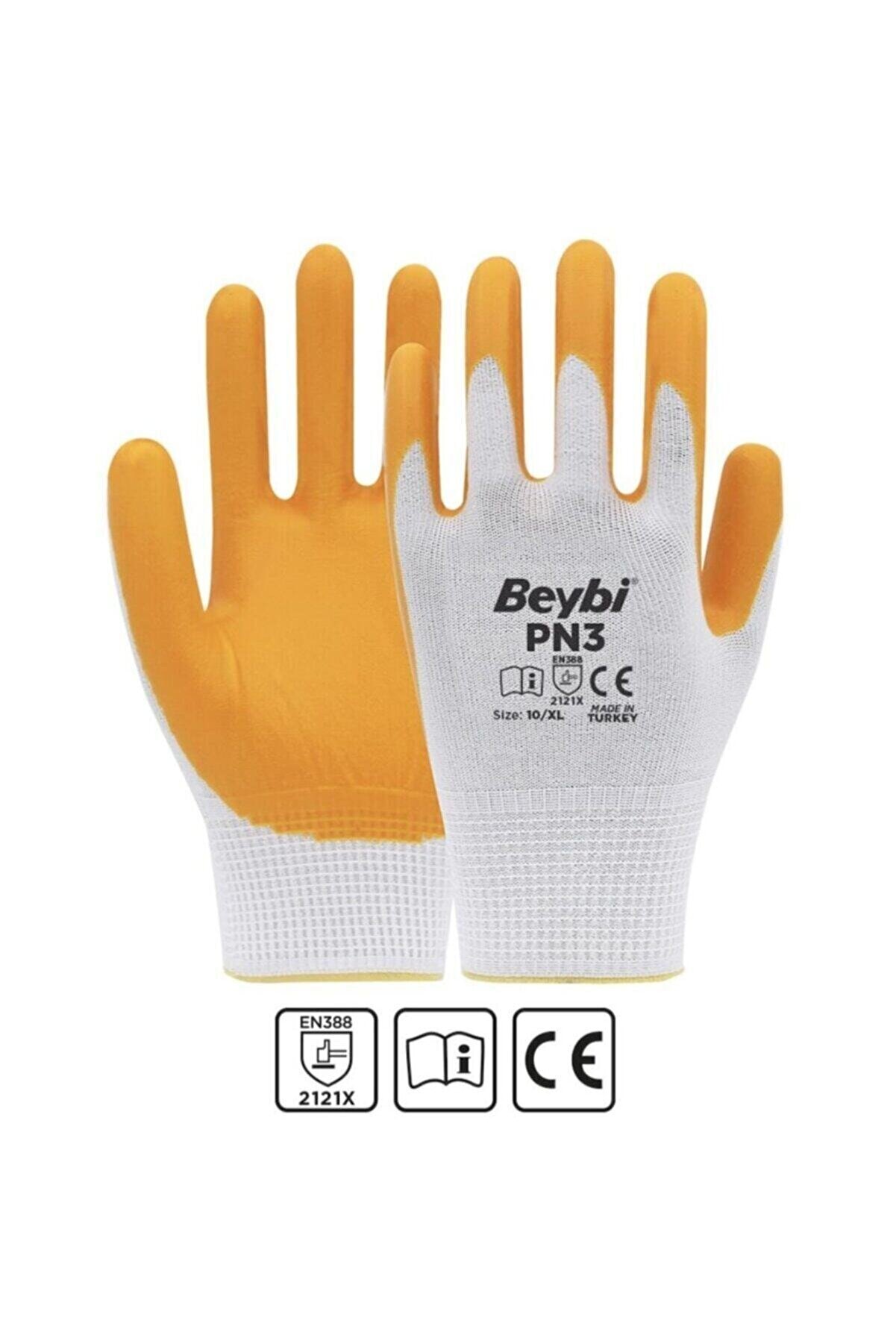 Beybi PN3 Beyaz Sarı 9 Beden Polyester Örme Nitril Eldiven 12li Paket EN388 (2121X) Beybi PN3 Beyaz Sarı 9 Beden Polyester Örme Nitril Eldiven 12li Paket EN388 (2121X)