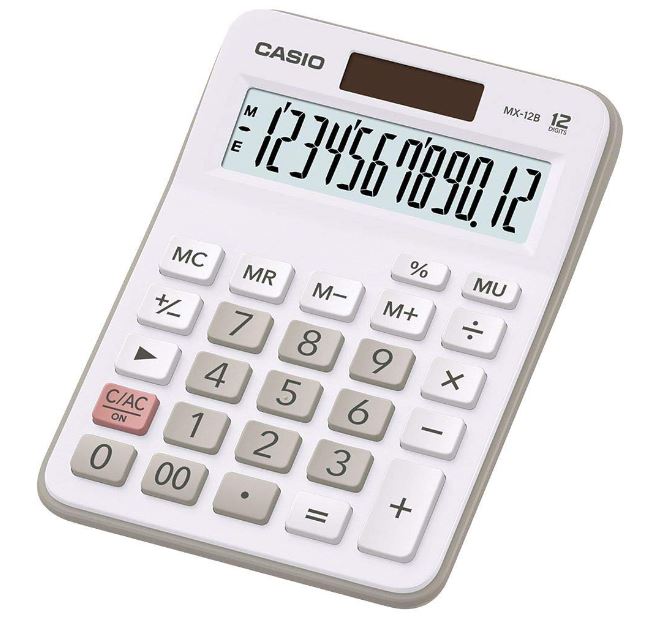 Casio MX-12B-WE Beyaz 12 Hane Masa Üstü Hesap Makinesi Casio MX-12B-WE Beyaz 12 Hane Masa Üstü Hesap Makinesi
