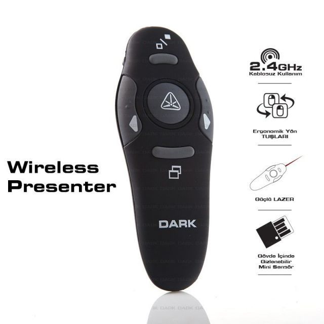 Dark DK-AC-WP03, USB, Kablosuz Presenter RF,Sunum Dark DK-AC-WP03, USB, Kablosuz Presenter RF,Sunum
