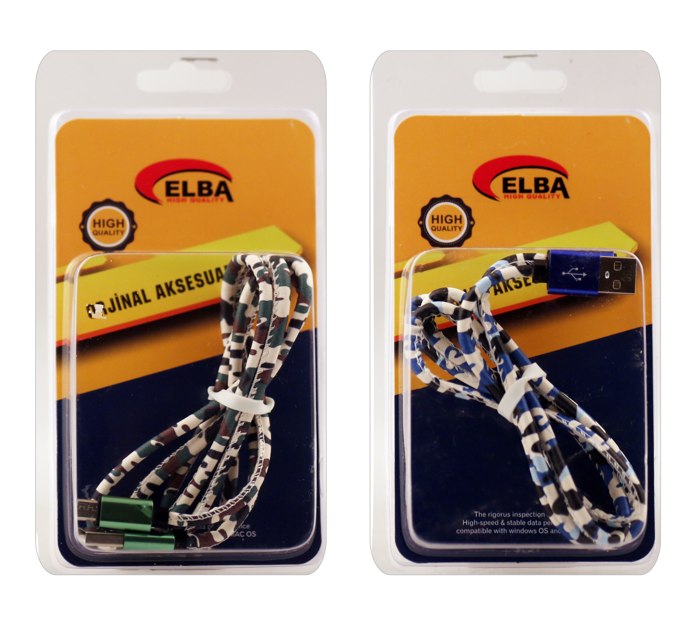 Elba ECK-44M Bağlantı Kablosu Micro 1mt Renkli Elba ECK-44M Bağlantı Kablosu Micro 1mt Renkli