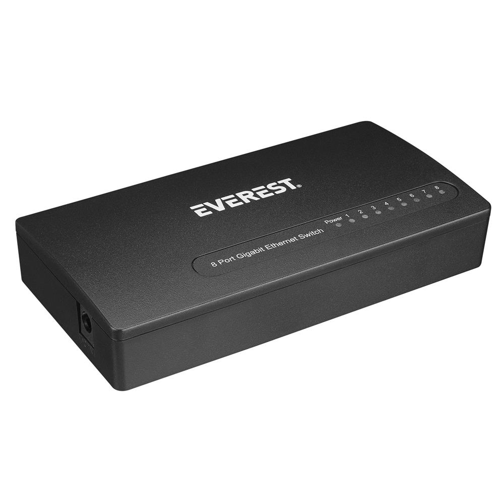 Everest EVERLINK ESW-808 8 Port 10-100-1000Mbps Gigabit Ethernet Masaüstü Ethernet Switch Hub Everest EVERLINK ESW-808 8 Port 10-100-1000Mbps Gigabit Ethernet Masaüstü Ethernet Switch Hub