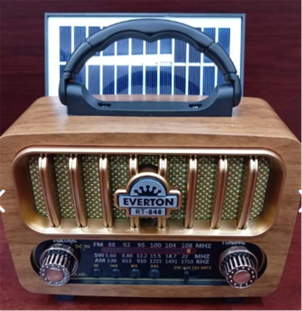 Everton Rt-848 Güneş Enerjili Panelli Bluetooth Fm-usb-Tf Card-Aux Nostaljik Radyo Everton Rt-848 Güneş Enerjili Panelli Bluetooth Fm-usb-Tf Card-Aux Nostaljik Radyo
