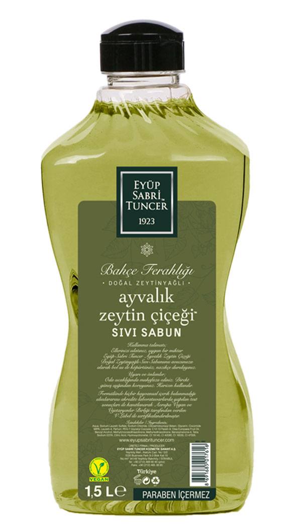 Eyüp Sabri Tuncer 1,5lt Ayvalık Zeytin Çiçeği Sıvı Sabun Doğal Zeytinyağlı Eyüp Sabri Tuncer 1,5lt Ayvalık Zeytin Çiçeği Sıvı Sabun Doğal Zeytinyağlı