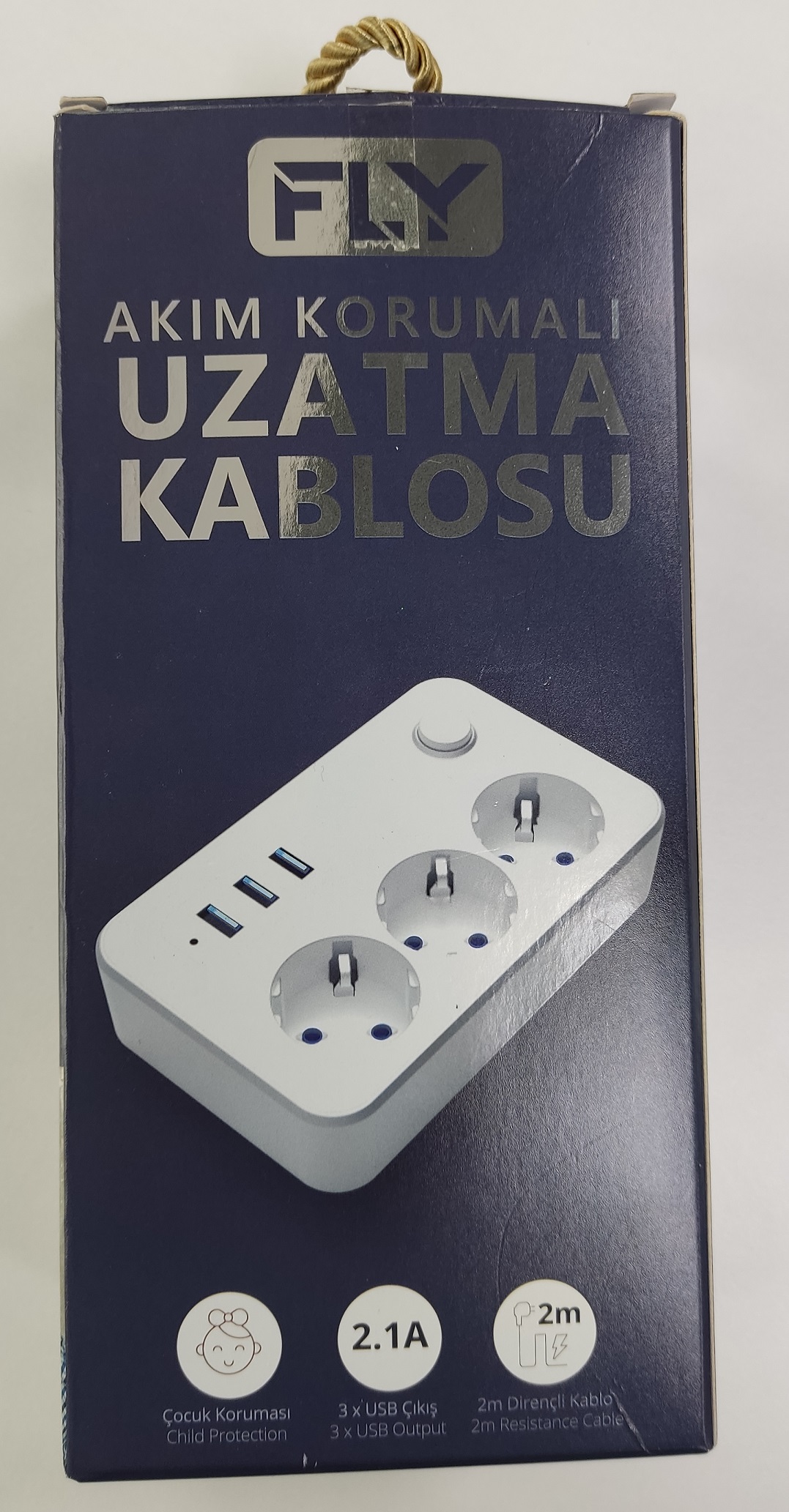 Fly 3406-01 3lü Anahtarlı 2.1A 3Usb Şarj Çıkışı 2mt Anahtarlı Akım Korumalı Priz Çocuk Koruması Fly 3406-01 3lü Anahtarlı 2.1A 3Usb Şarj Çıkışı 2mt Anahtarlı Akım Korumalı Priz Çocuk Koruması