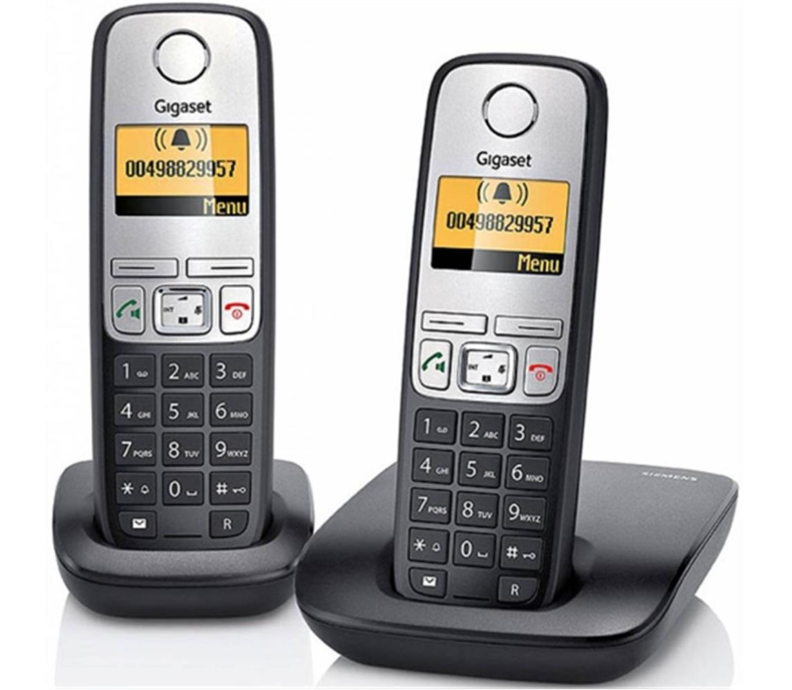 Gigaset A690 Duo 2 li Siyah Telsiz Dect Telefon 100 Rehber Handsfree Işıklı Ekran Gigaset A690 Duo 2 li Siyah Telsiz Dect Telefon 100 Rehber Handsfree Işıklı Ekran
