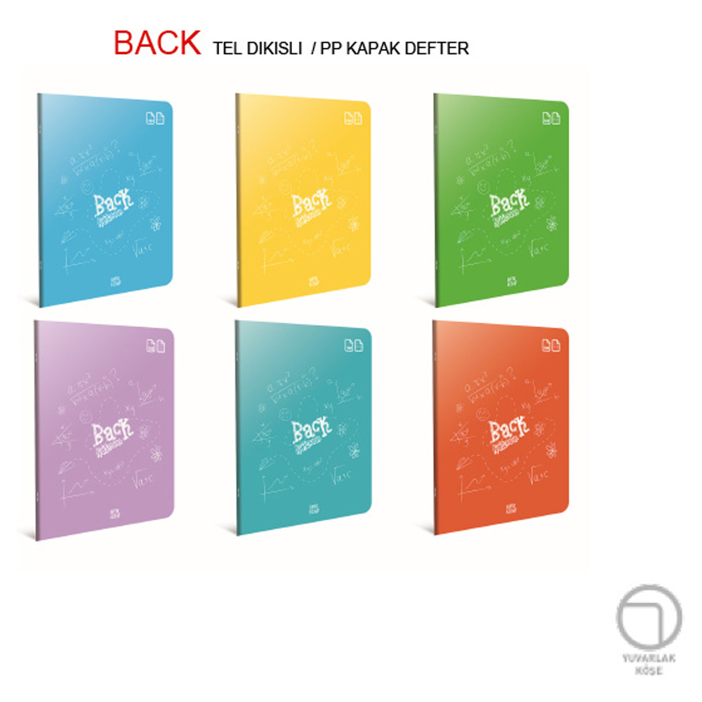 Gıpta Back Tel Dikiş Plastik Kapak Defter A4 60 YP Çizgili 4981 Gıpta Back Tel Dikiş Plastik Kapak Defter A4 60 YP Çizgili 4981