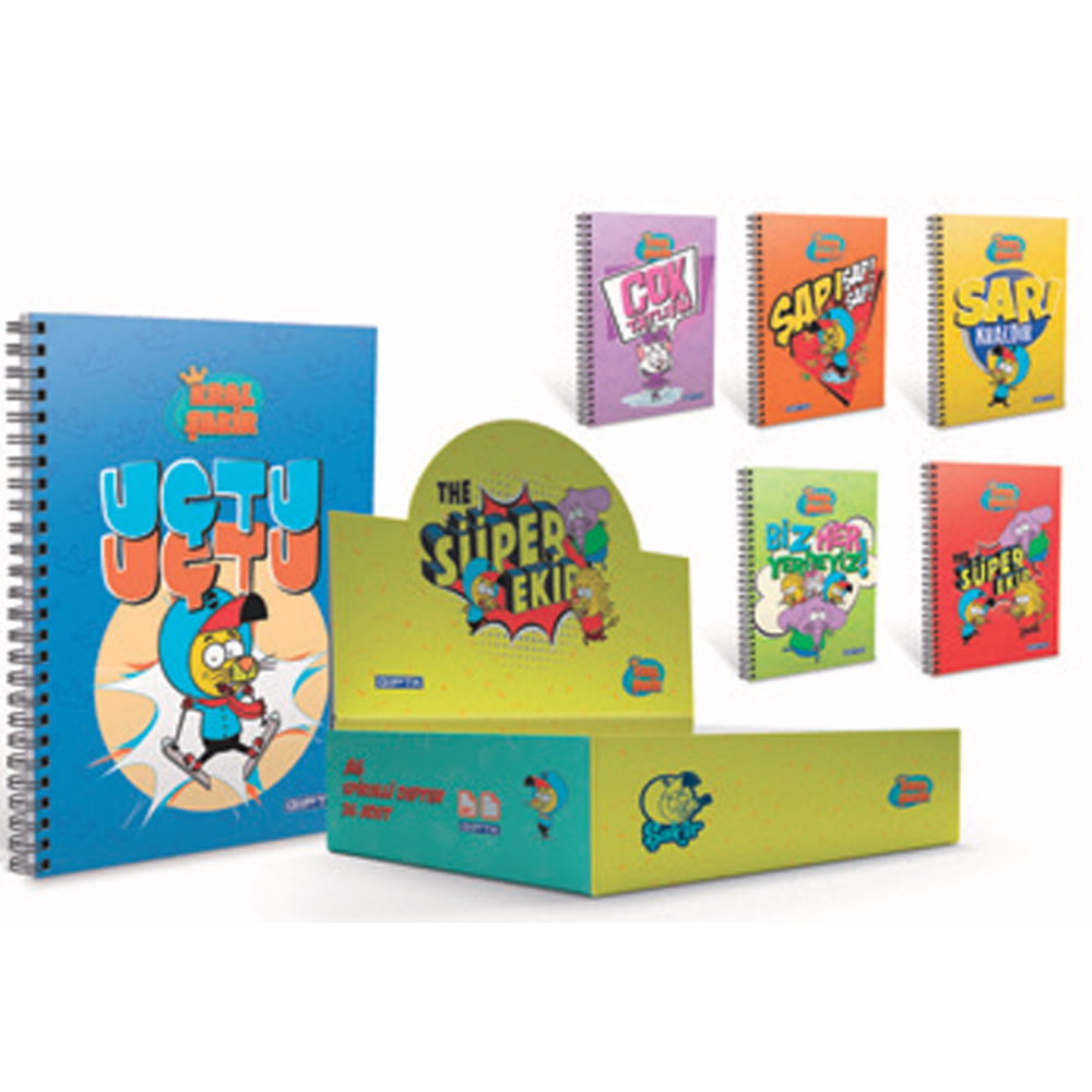 Gıpta Defter Kral Şakir Spiralli Karton Kapak A6 6014 Gıpta Defter Kral Şakir Spiralli Karton Kapak A6 6014