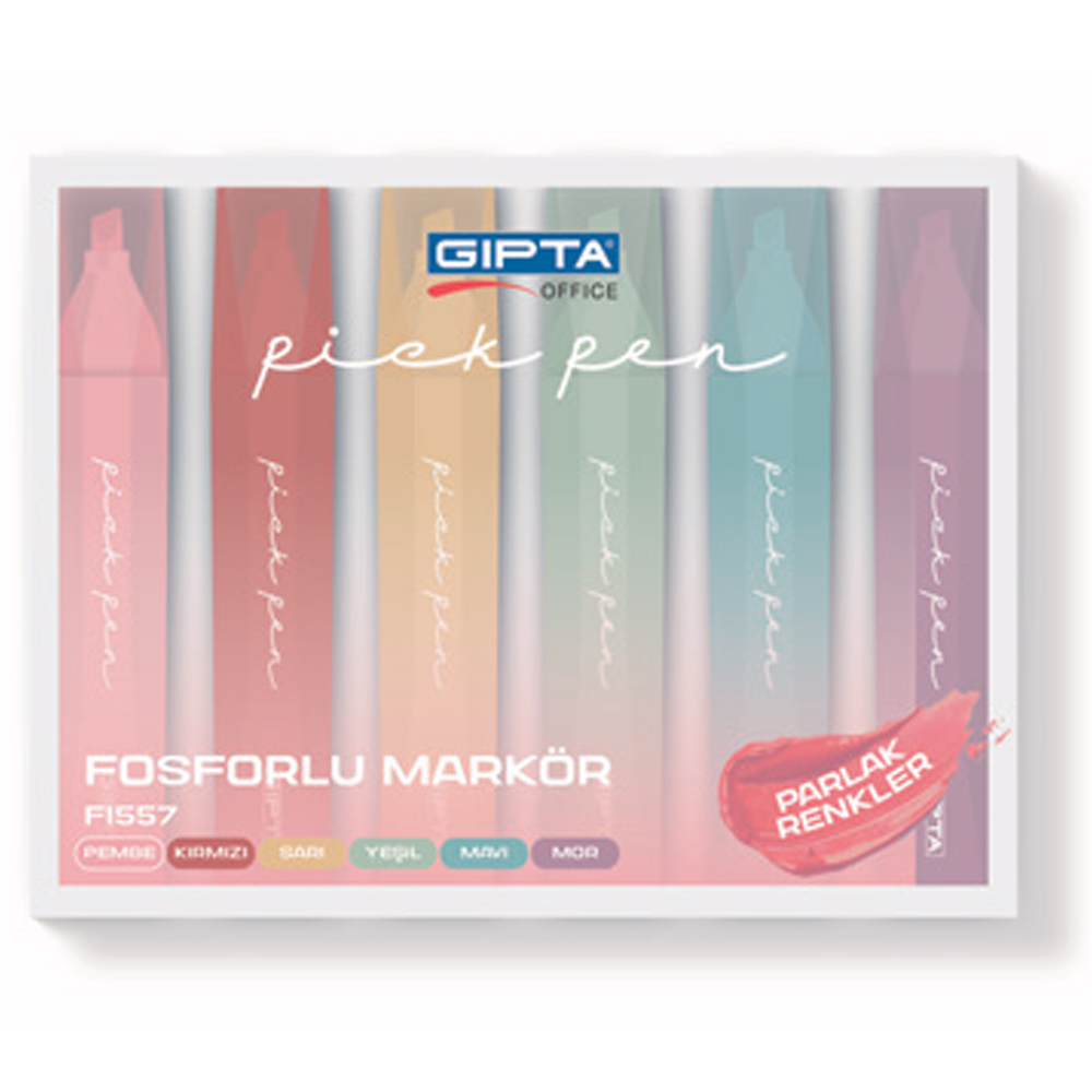 Gıpta Fosforlu Markor-pıckpen 6 Lı Set F1557 Gıpta Fosforlu Markor-pıckpen 6 Lı Set F1557