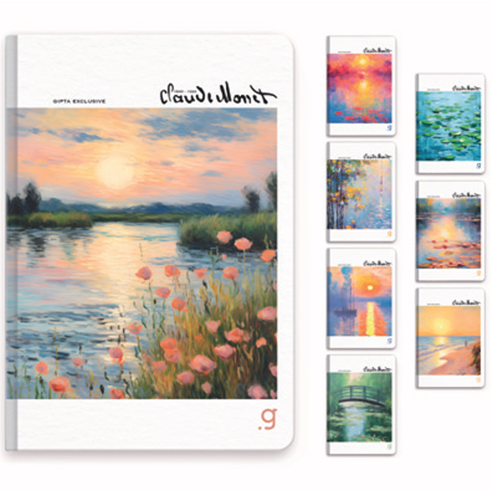 Gıpta Monet İp.Dkş.Sert Kapak Defter 17x24 96 YP Çizgili Gıpta Monet İp.Dkş.Sert Kapak Defter 17x24 96 YP Çizgili
