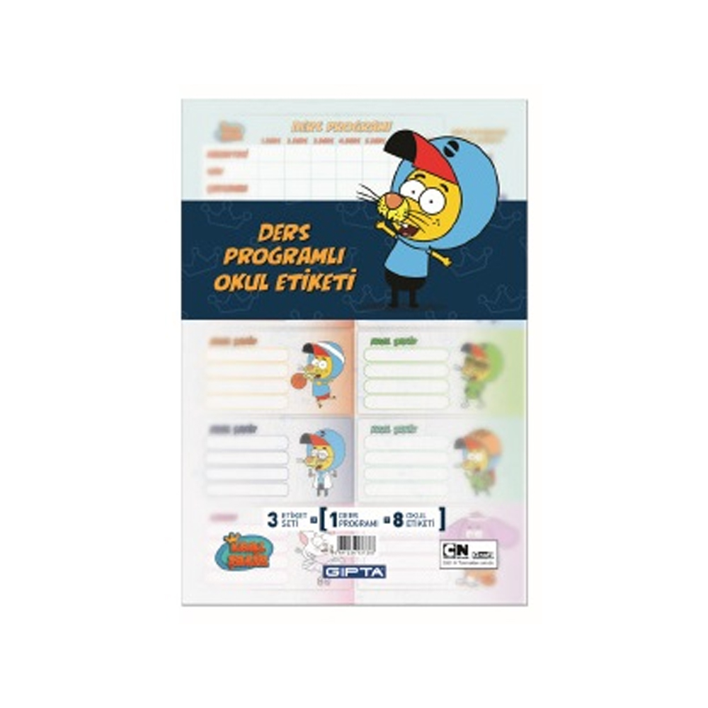 Gıpta Okul Etiketi Kral Şakir Ders Programlı 16x24-3 YP Gıpta Okul Etiketi Kral Şakir Ders Programlı 16x24-3 YP