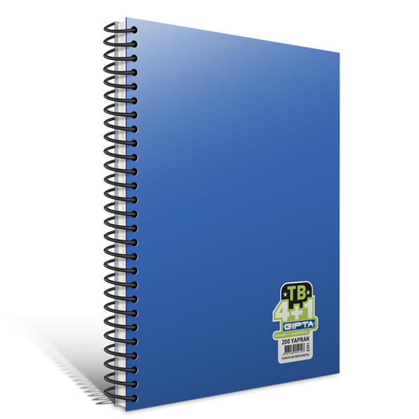 Gıpta Spiralli Defter TB Plastik Kapak 4+1 Seperatörlü 200 YP A4 3-2201000-2012 Gıpta Spiralli Defter TB Plastik Kapak 4+1 Seperatörlü 200 YP A4 3-2201000-2012