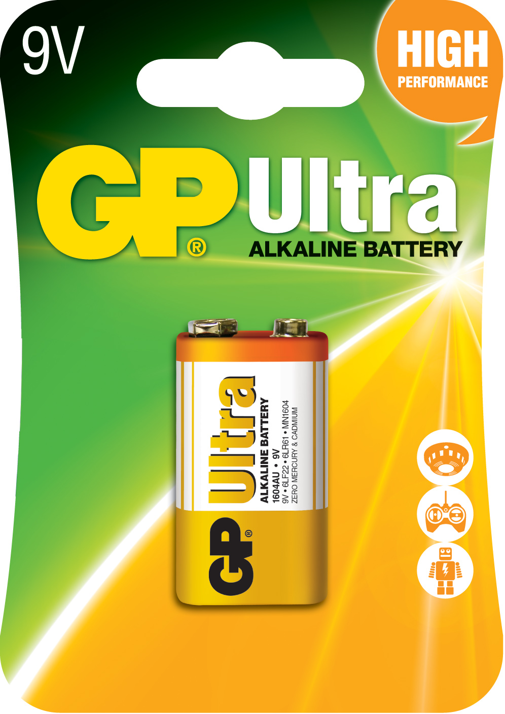 GP G-Tech 9V Ultra Alkalin Pil Tekli Paket GP1604AU GP G-Tech 9V Ultra Alkalin Pil Tekli Paket GP1604AU