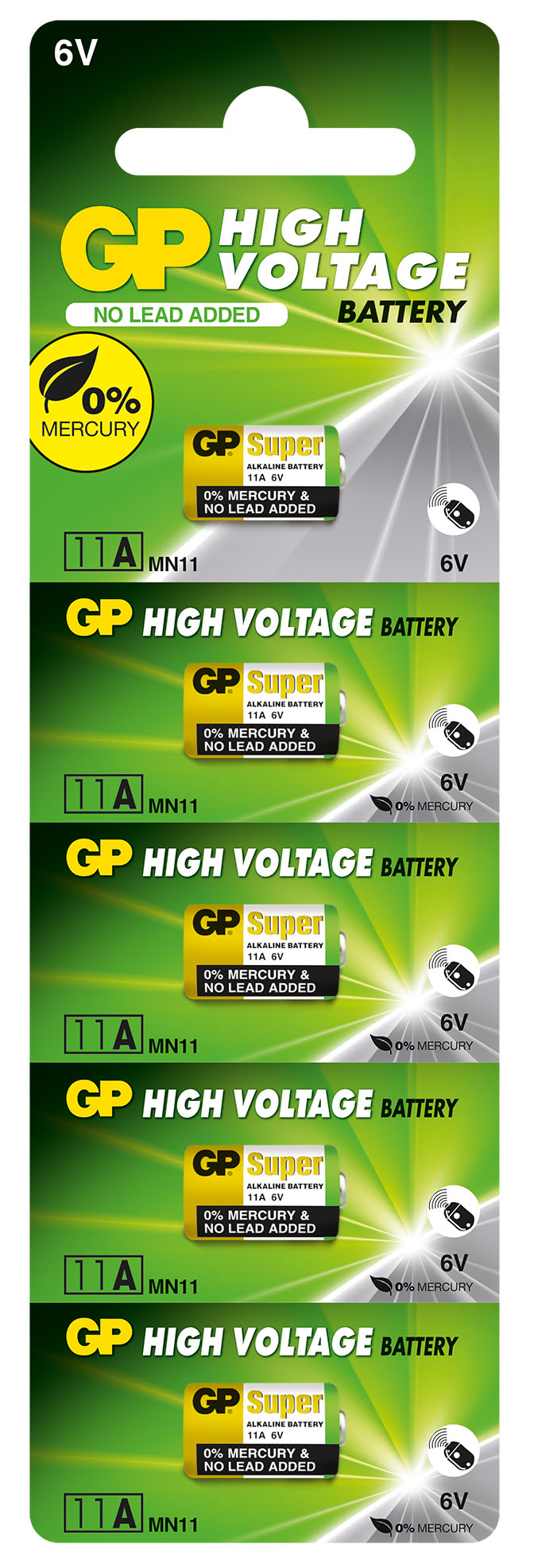 GP GP11A-C5 11A 6V Yüksek Voltaj Spesifik Pil 5`li Paket GP GP11A-C5 11A 6V Yüksek Voltaj Spesifik Pil 5`li Paket