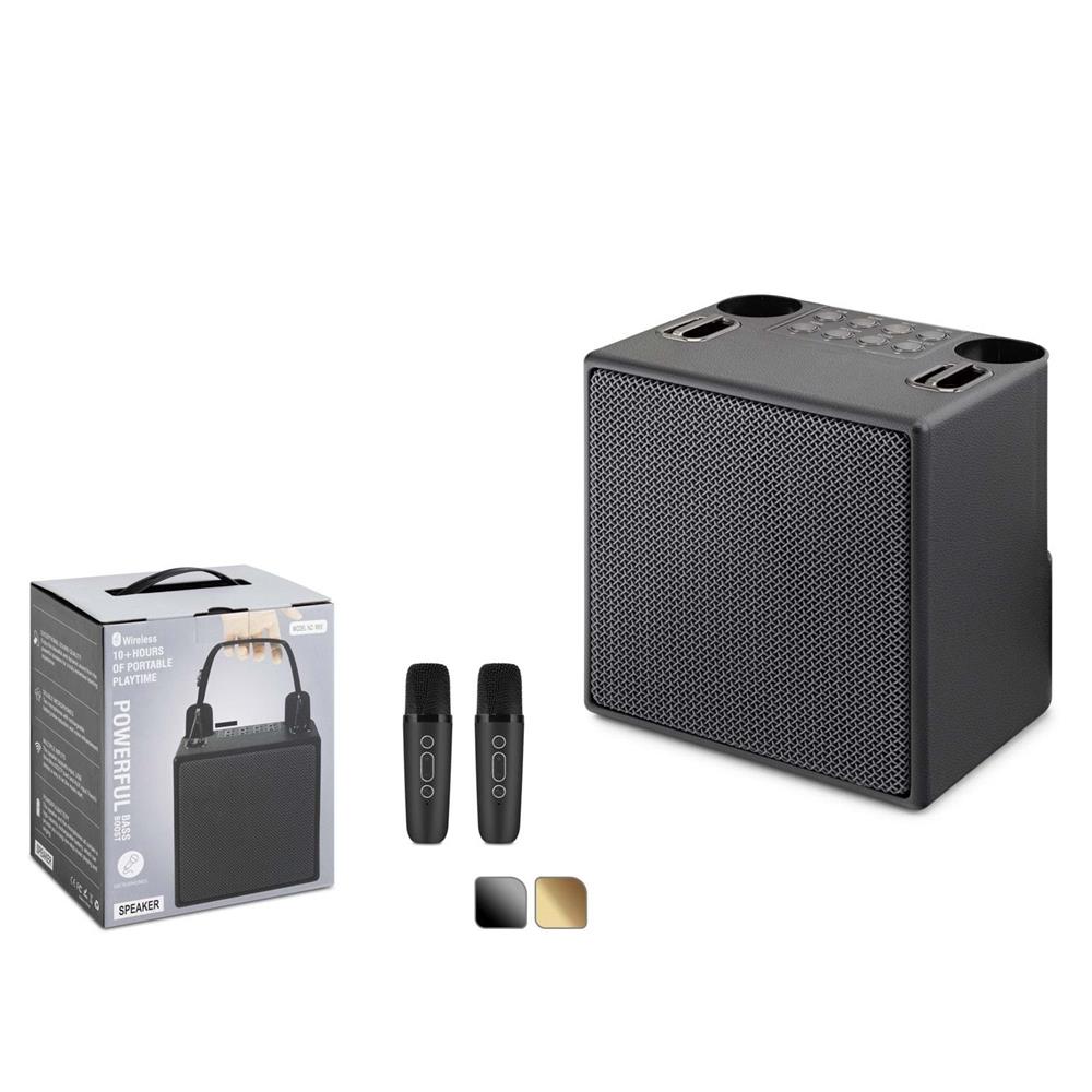 Hadron M83 Siyah Bluetooth Karaoke 2 Mikrofonlu Speaker 10W 170-129-205MM Hadron M83 Siyah Bluetooth Karaoke 2 Mikrofonlu Speaker 10W 170-129-205MM