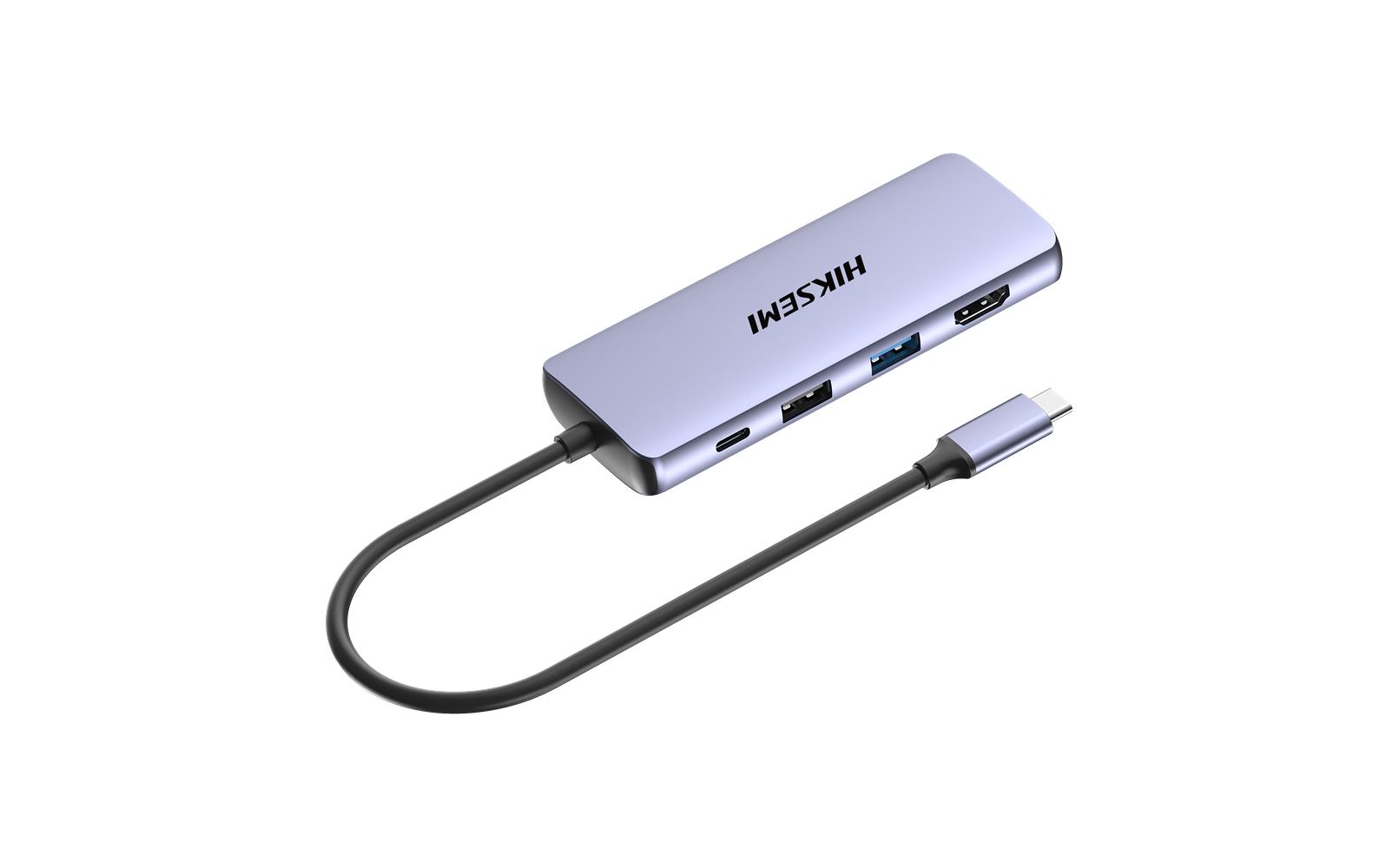Hiksemi HS-HUB-DS8 Type-C To HDMI+USB3-3+USB2+SD-TF+PD Çoklayıcı Hiksemi HS-HUB-DS8 Type-C To HDMI+USB3-3+USB2+SD-TF+PD Çoklayıcı