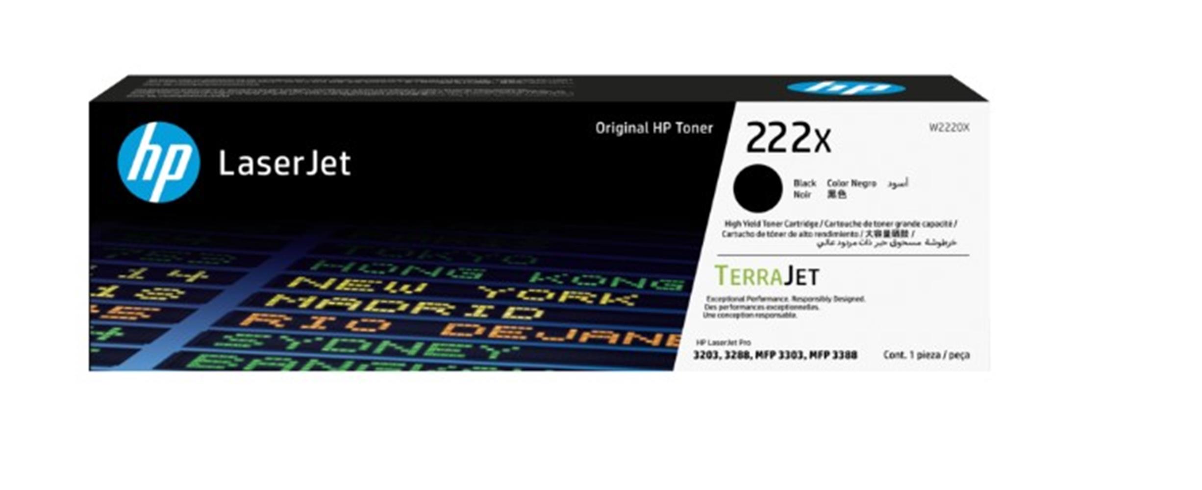 Hp 222X Black Siyah 3.200 Sayfa Toner W2220X Hp 222X Black Siyah 3.200 Sayfa Toner W2220X