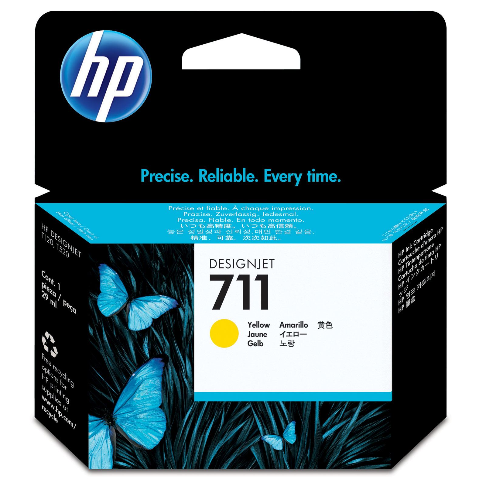 HP 711 Yellow Sarı 29ML Plotter Kartuşu CZ132A HP 711 Yellow Sarı 29ML Plotter Kartuşu CZ132A
