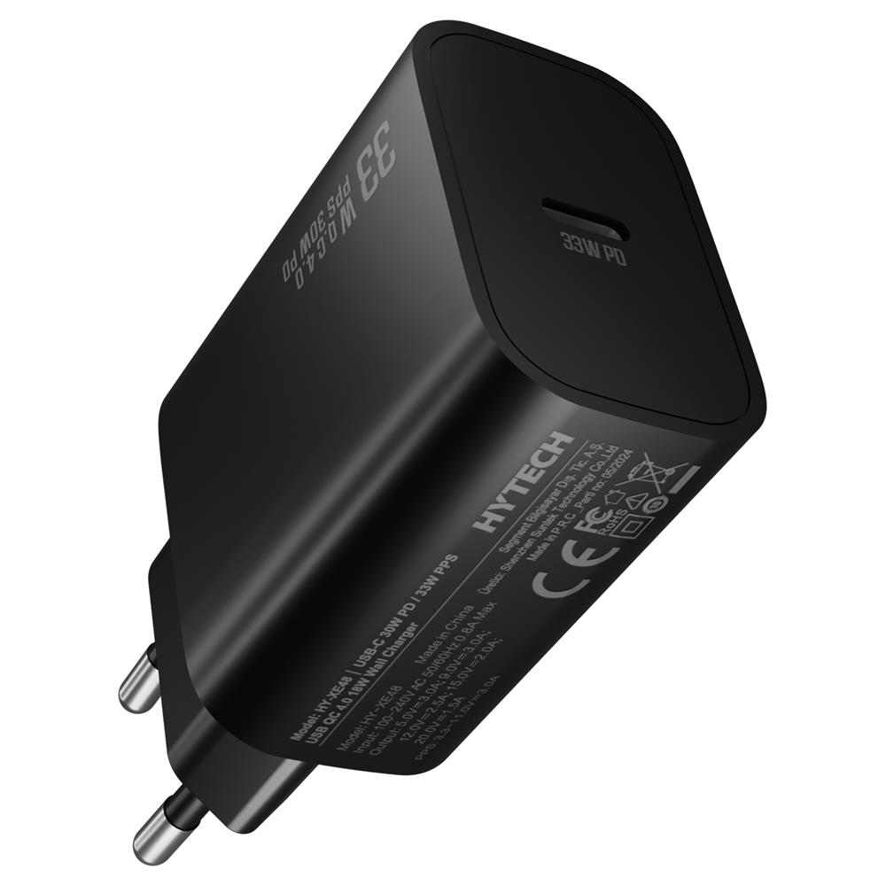 Hytech HY-XE48 Type USB-C 30W PD - 33W PPS Hızlı Ev Şarj Adaptörü Hytech HY-XE48 Type USB-C 30W PD - 33W PPS Hızlı Ev Şarj Adaptörü