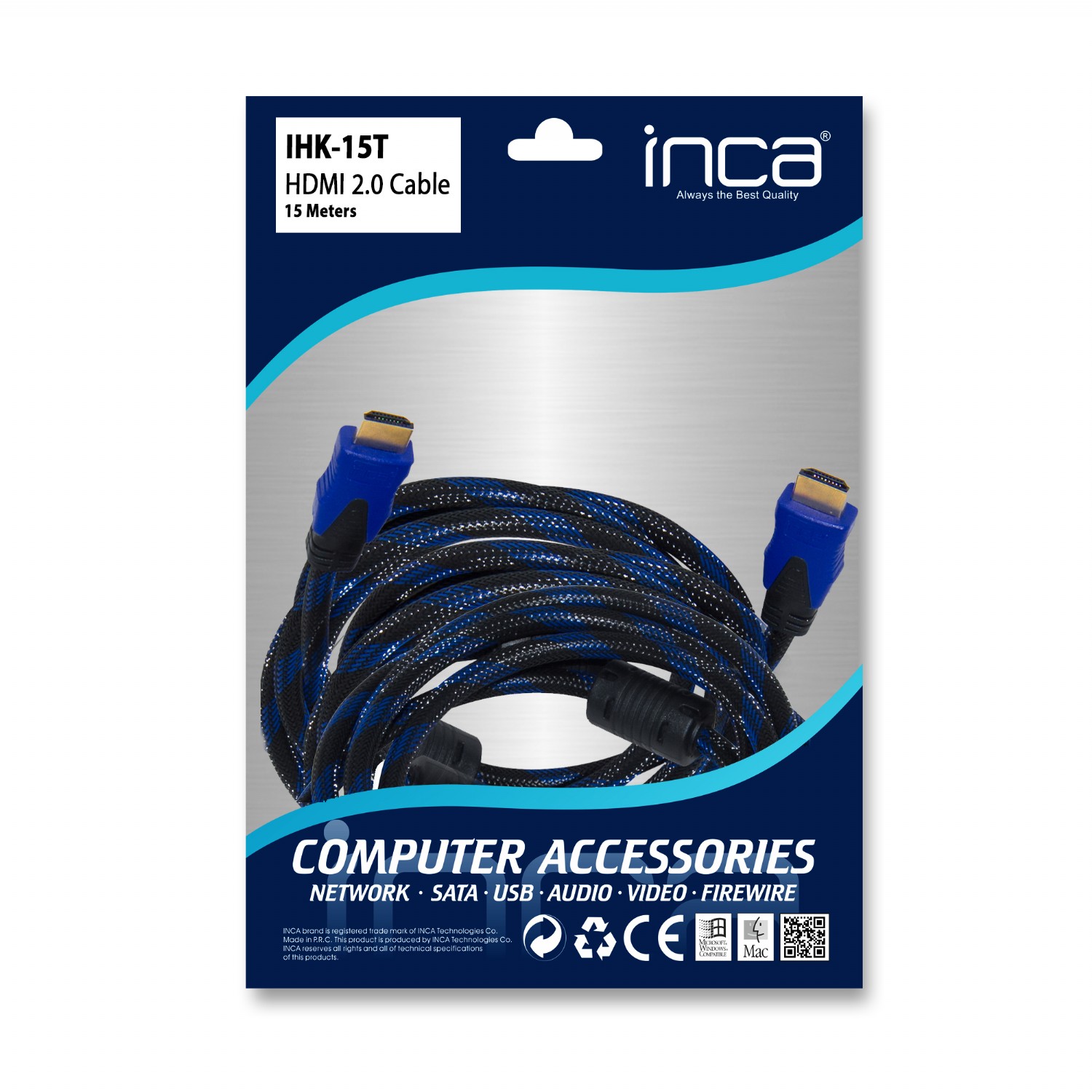 Inca IHK-15T 2.0 15mt Hdmı Kablo 18 Gbps 4K& 2K & FULL HD Inca IHK-15T 2.0 15mt Hdmı Kablo 18 Gbps 4K& 2K & FULL HD
