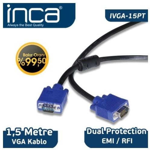 Inca IVGA-15Pt 1,5mt Vga Kablo Inca IVGA-15Pt 1,5mt Vga Kablo