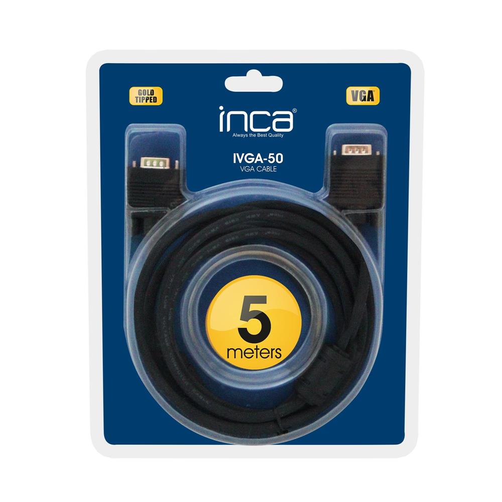 Inca IVGA-50 Vga 5MT Altın Uçlu Blister VGA Kablo ( yüzde 99.50 Bakır) Inca IVGA-50 Vga 5MT Altın Uçlu Blister VGA Kablo ( yüzde 99.50 Bakır)
