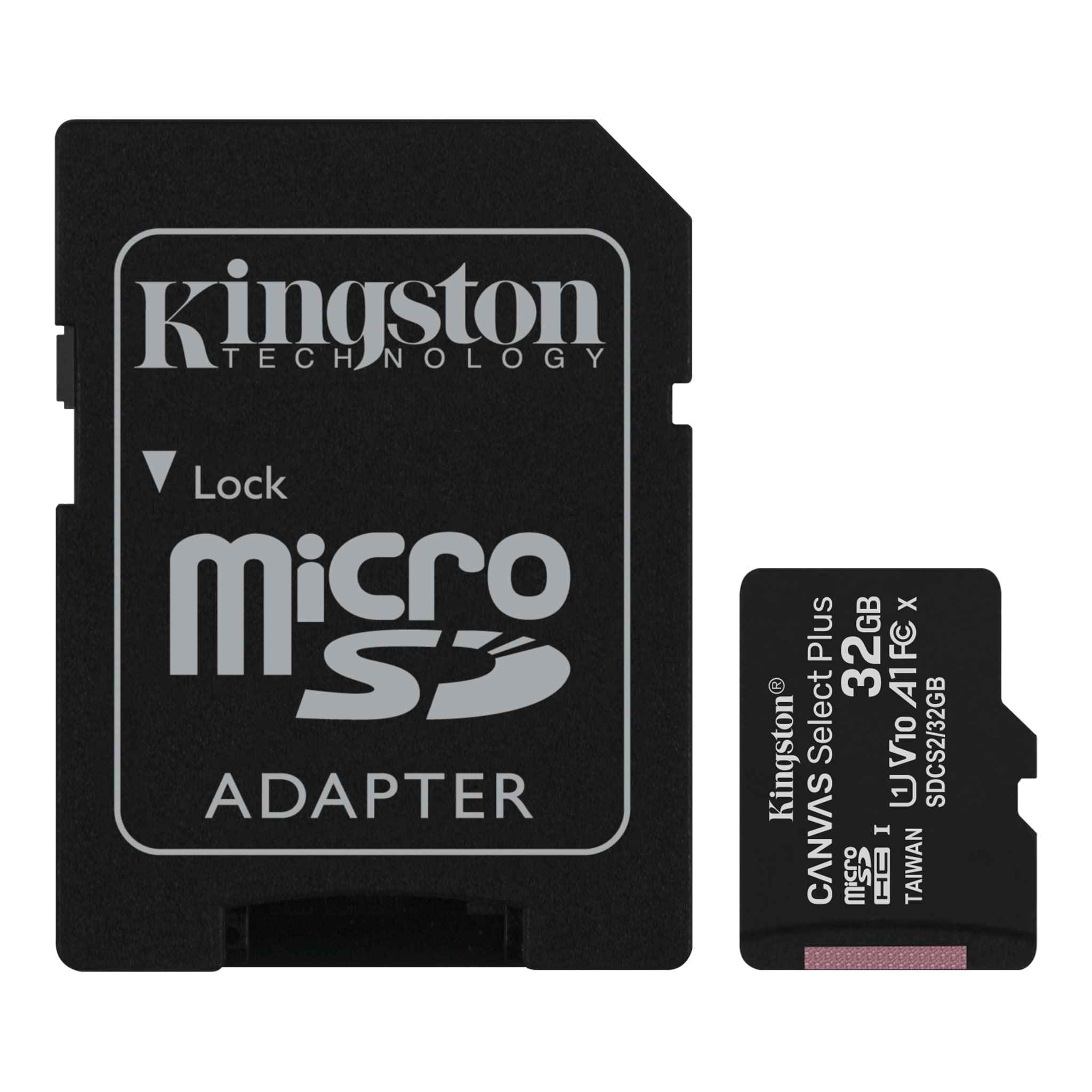 Kingston SDCS2-32GB 32GB micSDHC Canvas Select Plus 100R A1 C10 Card + ADP Hafıza Kartı Kingston SDCS2-32GB 32GB micSDHC Canvas Select Plus 100R A1 C10 Card + ADP Hafıza Kartı