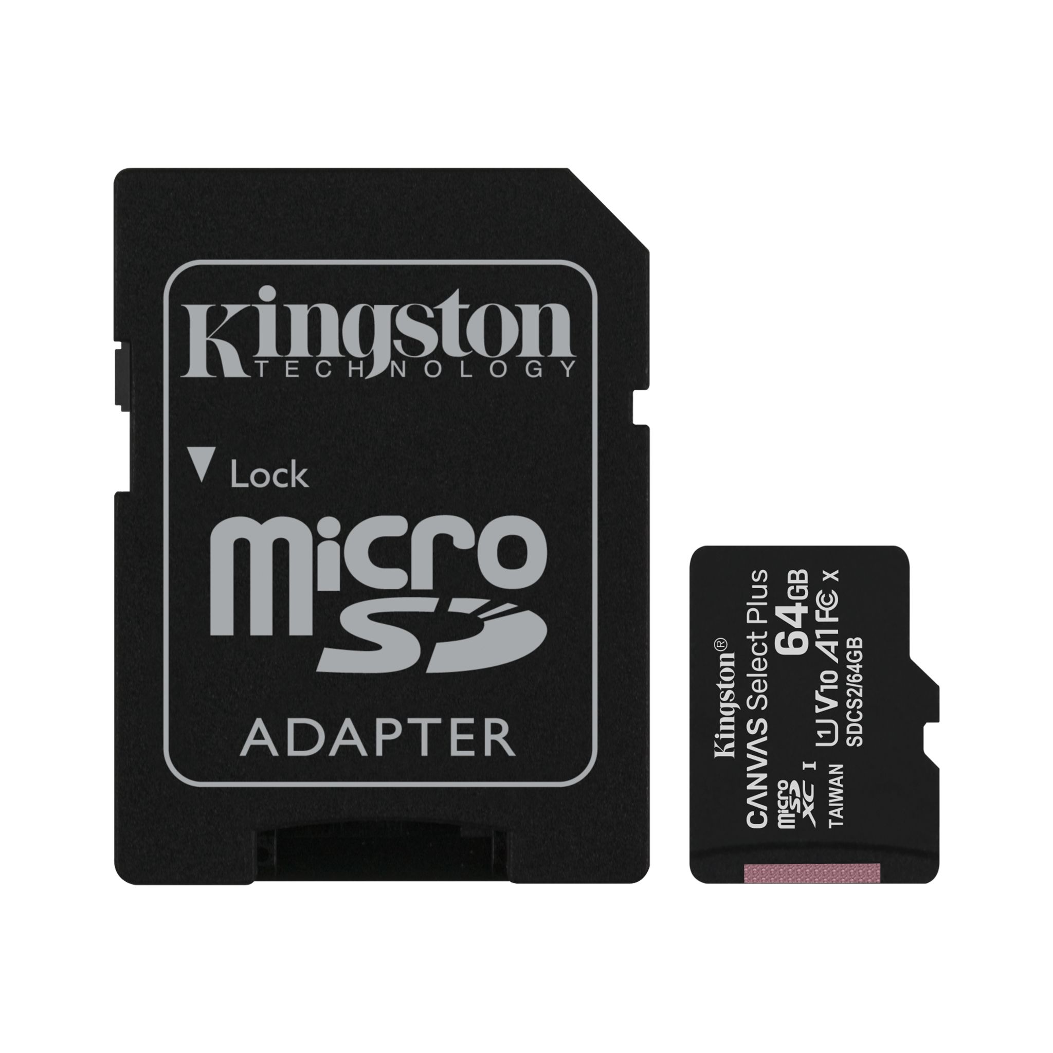 Kingston SDCS2-64GB 64GB micSDXC Canvas Select Plus 100R A1 C10 Card + ADP Hafıza Kartı Kingston SDCS2-64GB 64GB micSDXC Canvas Select Plus 100R A1 C10 Card + ADP Hafıza Kartı