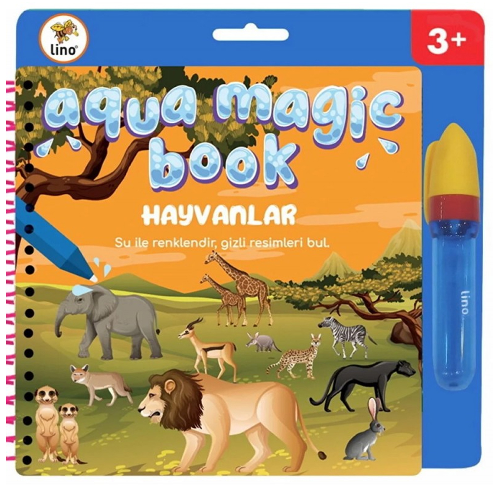 Lino Boyama Kitabı Aqua Magic Book Hayvanlar Sihirli TFL-1008 Lino Boyama Kitabı Aqua Magic Book Hayvanlar Sihirli TFL-1008