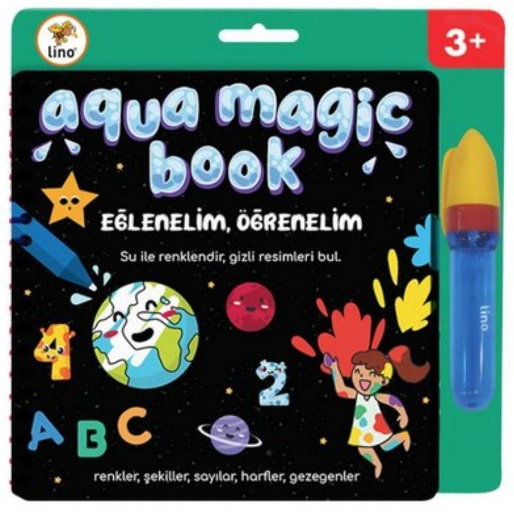Lino Sihirli Boyama Kitabı Aqua Magic Book Eğlenelim Öğrenelim TFL-1004 Lino Sihirli Boyama Kitabı Aqua Magic Book Eğlenelim Öğrenelim TFL-1004