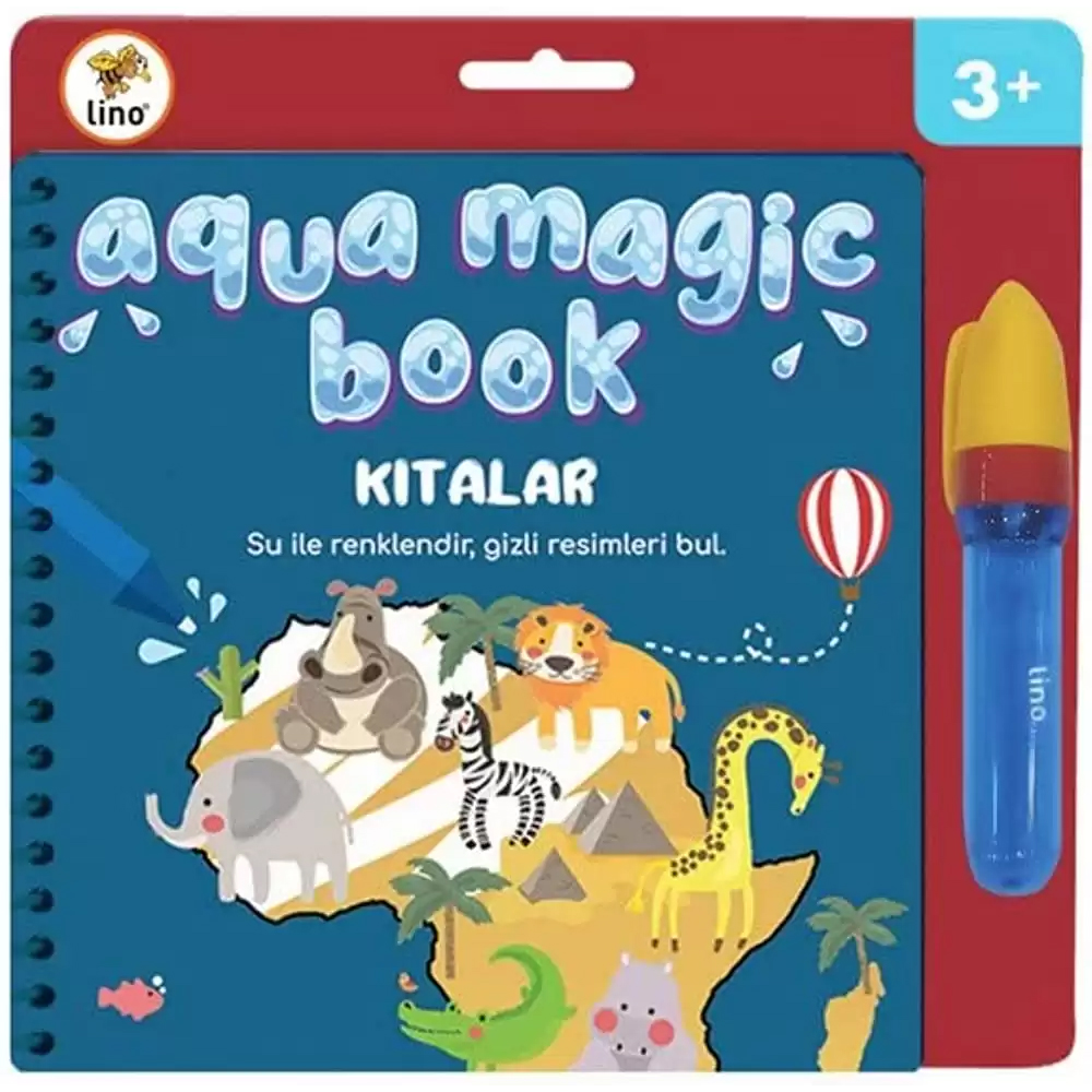 Lino Sihirli Boyama Kitabı Aqua Magic Book Kıtalar TFL-1001 Lino Sihirli Boyama Kitabı Aqua Magic Book Kıtalar TFL-1001