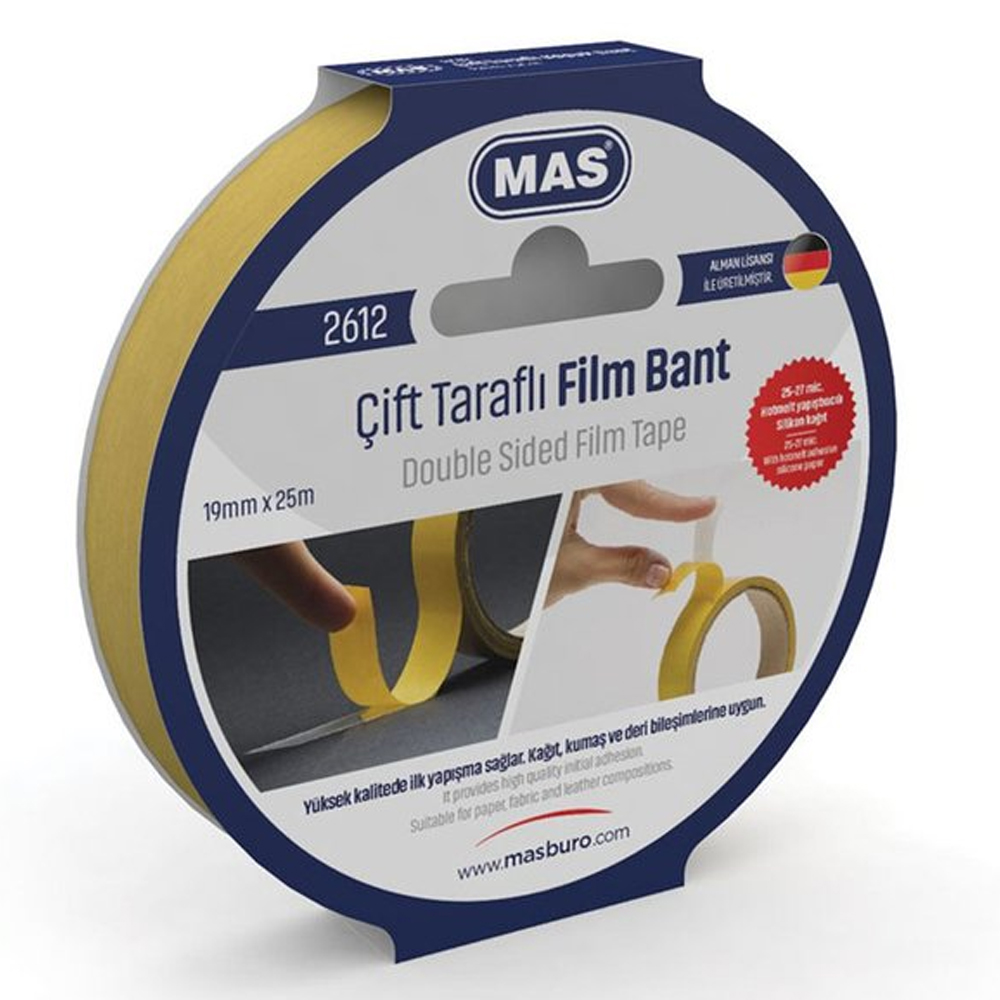 Mas Çift Taraflı Bant 19x25 Mt 2612 Mas Çift Taraflı Bant 19x25 Mt 2612