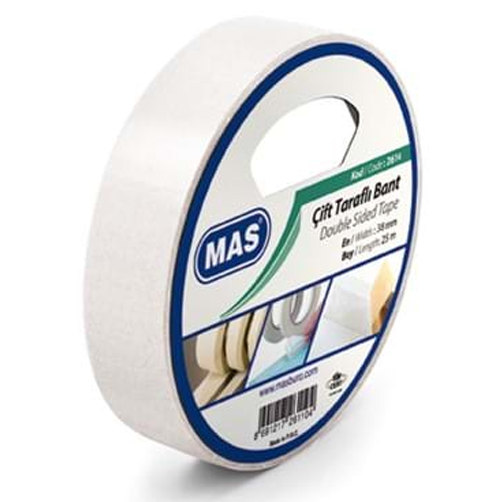 Mas Çift Taraflı Bant 38x25 Mt 2614 Mas Çift Taraflı Bant 38x25 Mt 2614