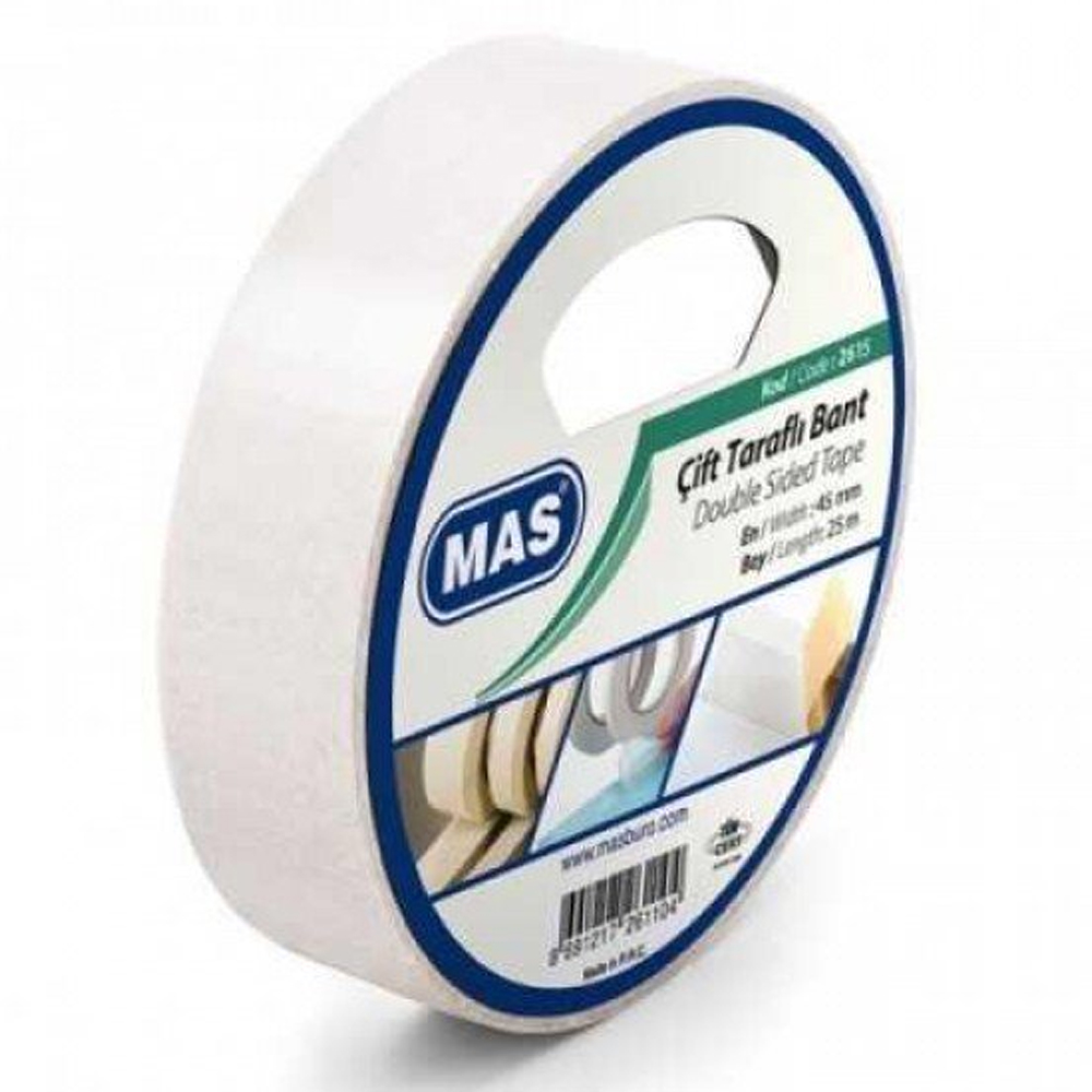 Mas Çift Taraflı Bant 45x25 Mt 2615 Mas Çift Taraflı Bant 45x25 Mt 2615