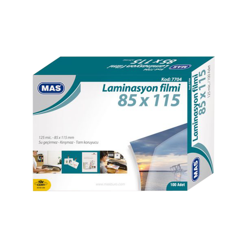 Mas Laminasyon Filmi Parlak 85x115 125 MIC 7704 Mas Laminasyon Filmi Parlak 85x115 125 MIC 7704