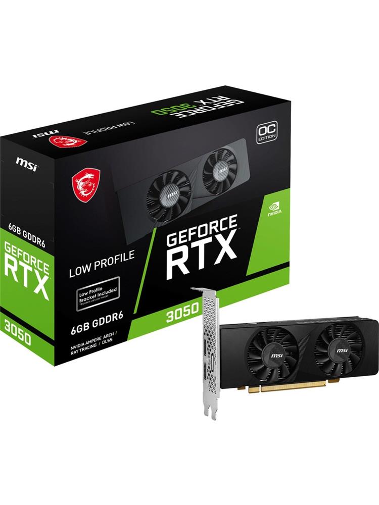 Msi GeForce RTX3050 LP 6G OC 6GB GDDR6 96B DX12 PCIE 4.0 X8 (1XDP 2XHDMI) Gaming Ekran Kartı Msi GeForce RTX3050 LP 6G OC 6GB GDDR6 96B DX12 PCIE 4.0 X8 (1XDP 2XHDMI) Gaming Ekran Kartı
