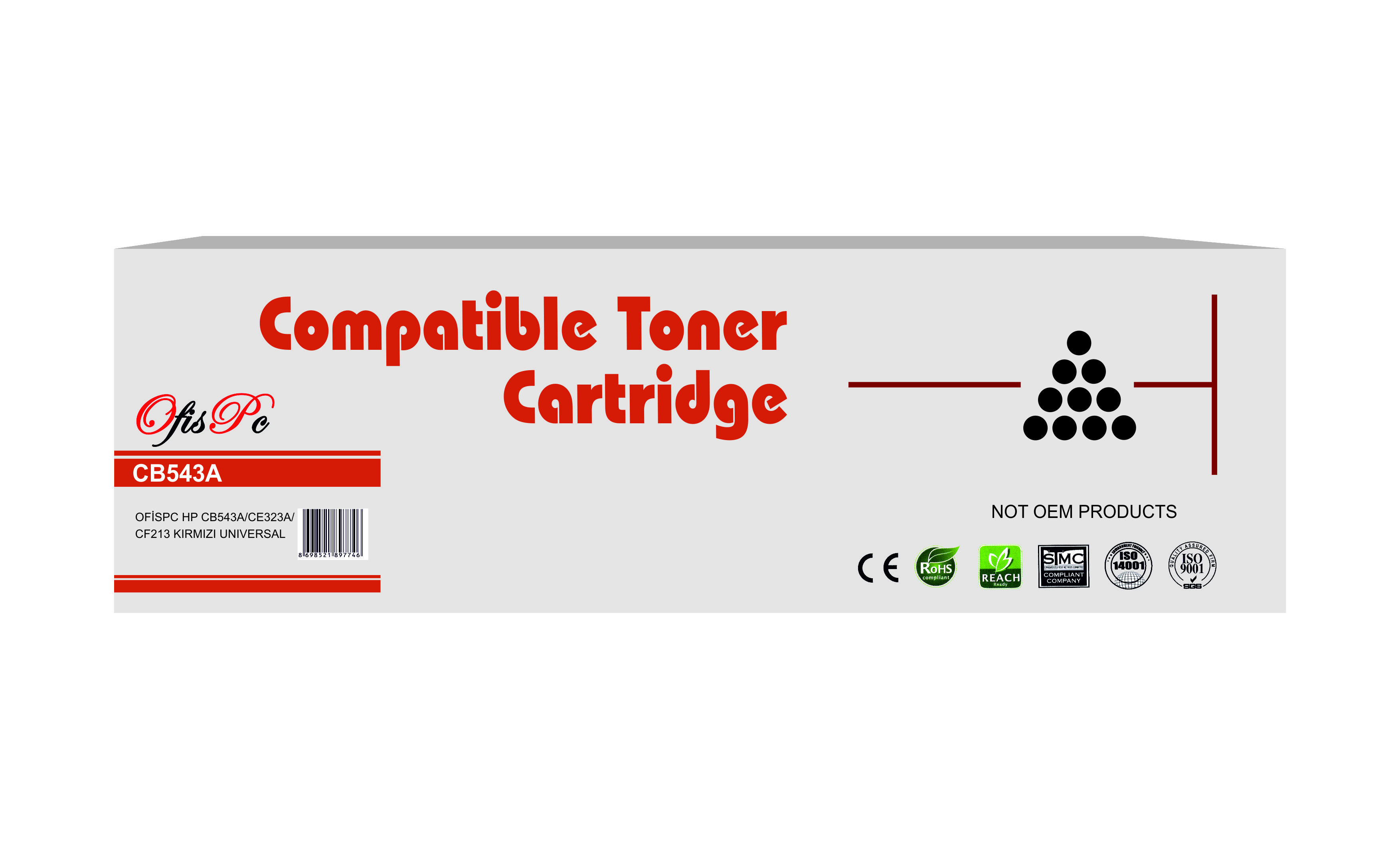 OfisPc Hp CB543A-CE323A-CF213A Kırmızı Universal Çipli Muadil Toner OfisPc Hp CB543A-CE323A-CF213A Kırmızı Universal Çipli Muadil Toner