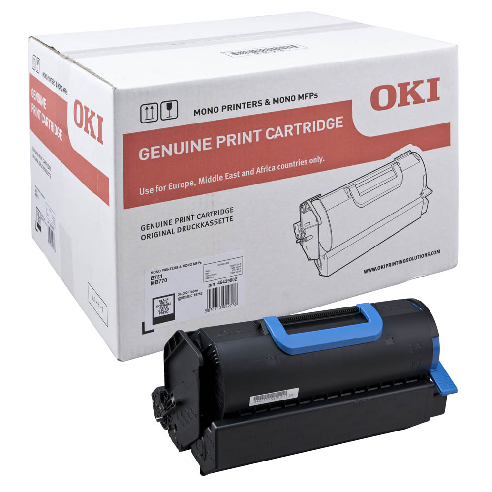 Oki B731 MB770 36bin Sayfa Black Siyah Toner 45439002 Oki B731 MB770 36bin Sayfa Black Siyah Toner 45439002