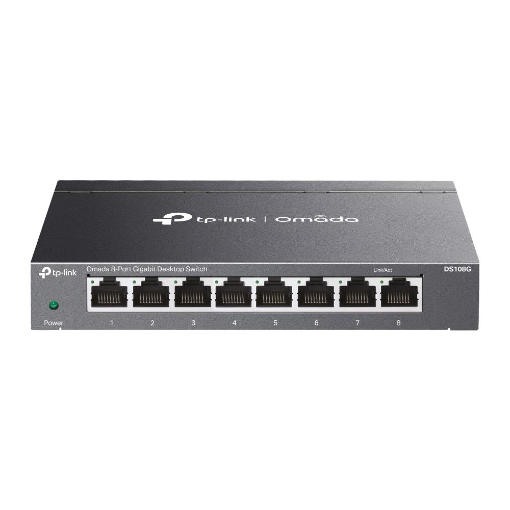 Omada Tp-Link DS108G 8 Port 10-100-1000 Mbps Switch Çelik Kasa Rack Mount Omada Tp-Link DS108G 8 Port 10-100-1000 Mbps Switch Çelik Kasa Rack Mount