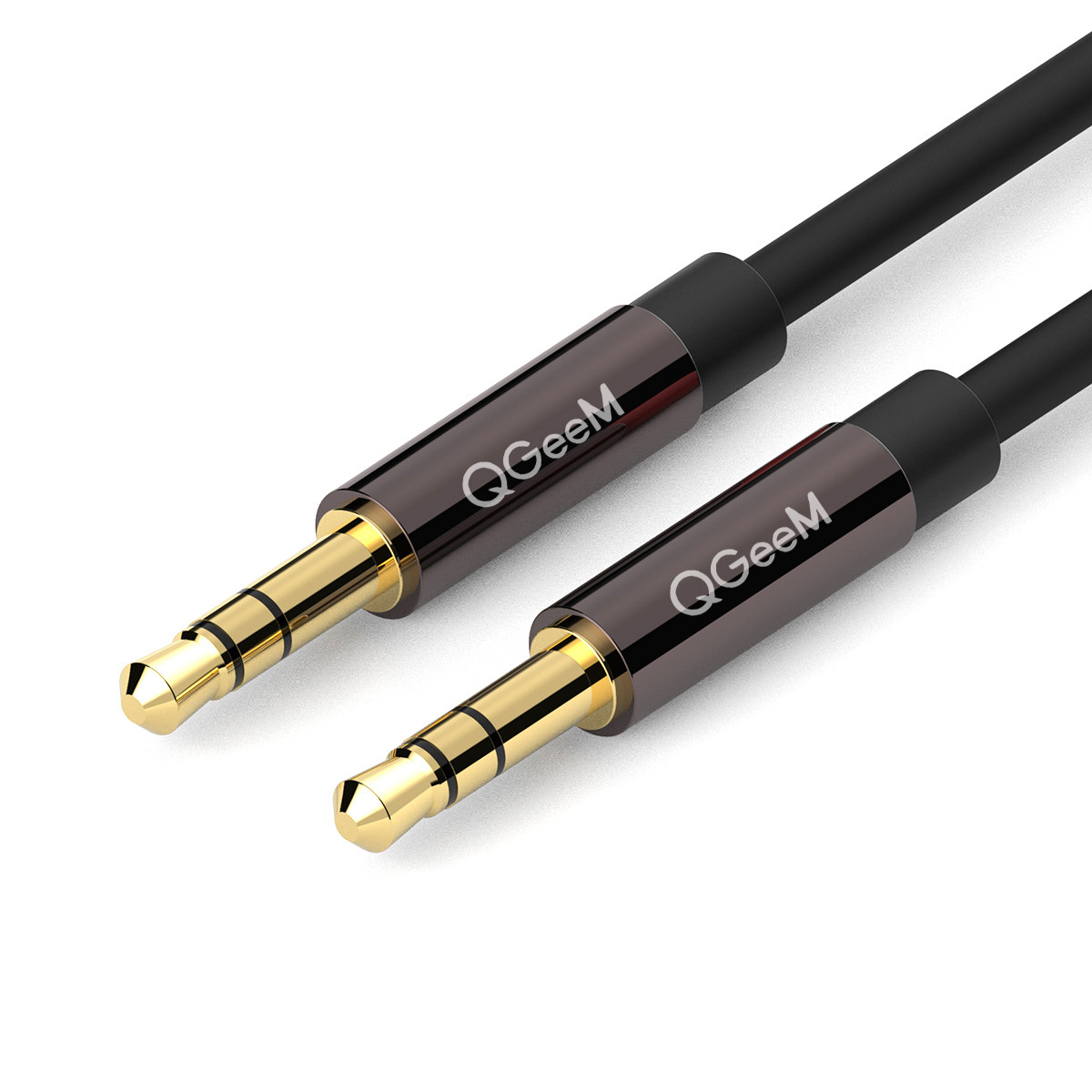 Qgeem QG-AU04BD100 1mt Altın Uçlu Siyah AUX Audio Qgeem QG-AU04BD100 1mt Altın Uçlu Siyah AUX Audio