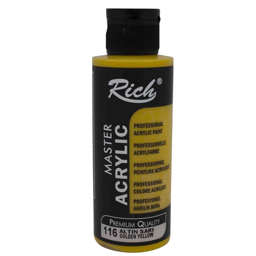Rich Akrilik Boya Master 120 CC Altın Sarı 120-116 Rich Akrilik Boya Master 120 CC Altın Sarı 120-116