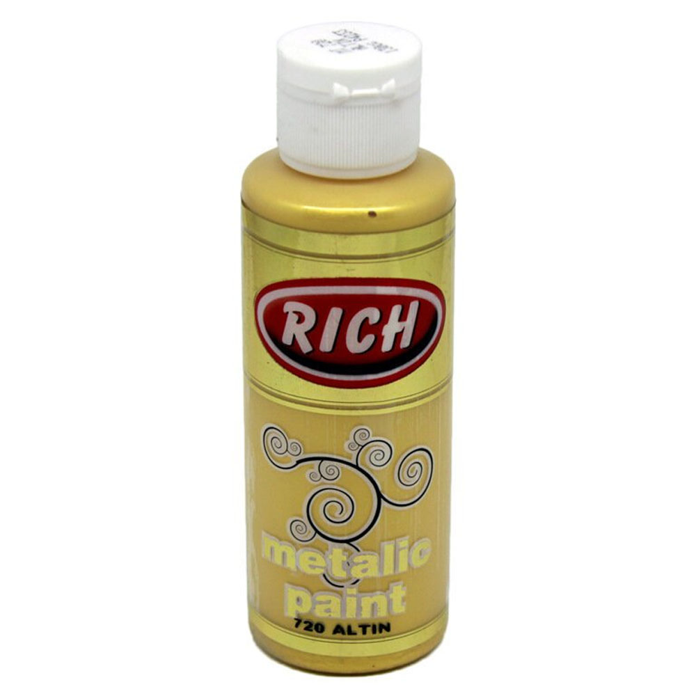 Rich Akrilik Boya Metalik 120 CC Altın 0720 Rich Akrilik Boya Metalik 120 CC Altın 0720