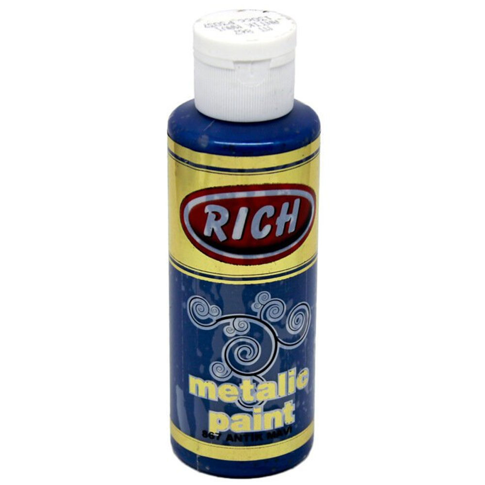 Rich Akrilik Boya Metalik 120 CC Antik Mavi 0867 Rich Akrilik Boya Metalik 120 CC Antik Mavi 0867