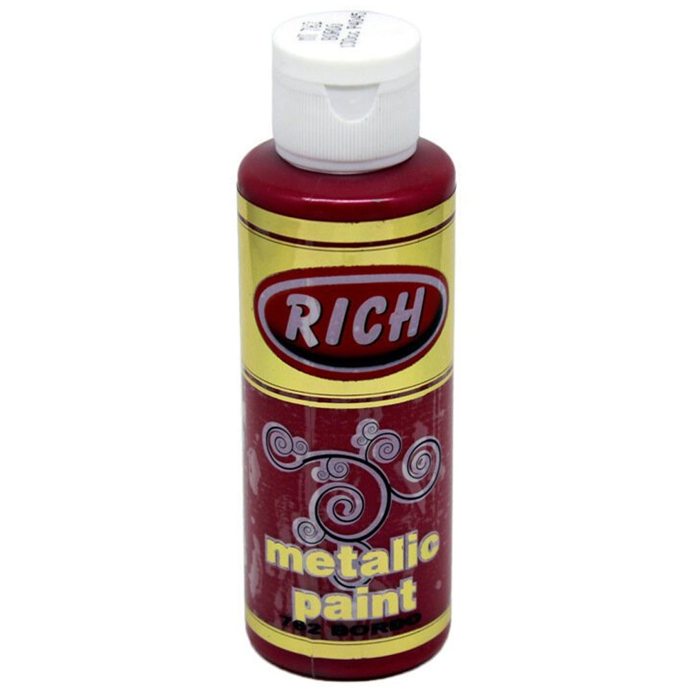 Rich Akrilik Boya Metalik 120 CC Bordo 0762 Rich Akrilik Boya Metalik 120 CC Bordo 0762